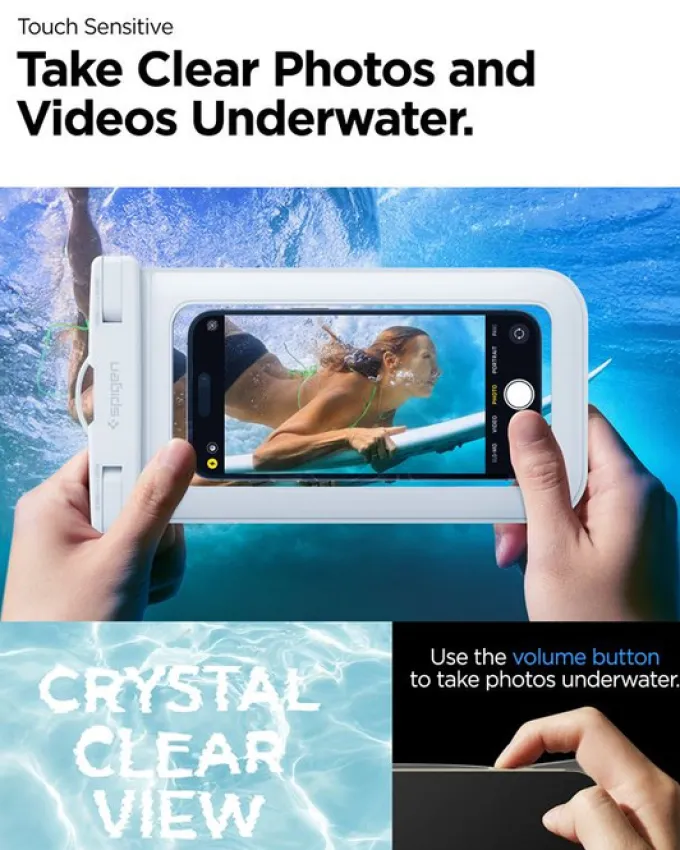 ETUI WODOODPORNE SPIGEN AQUA SHIELD WATERPROOF CASE A601 2 PACK BIAŁE