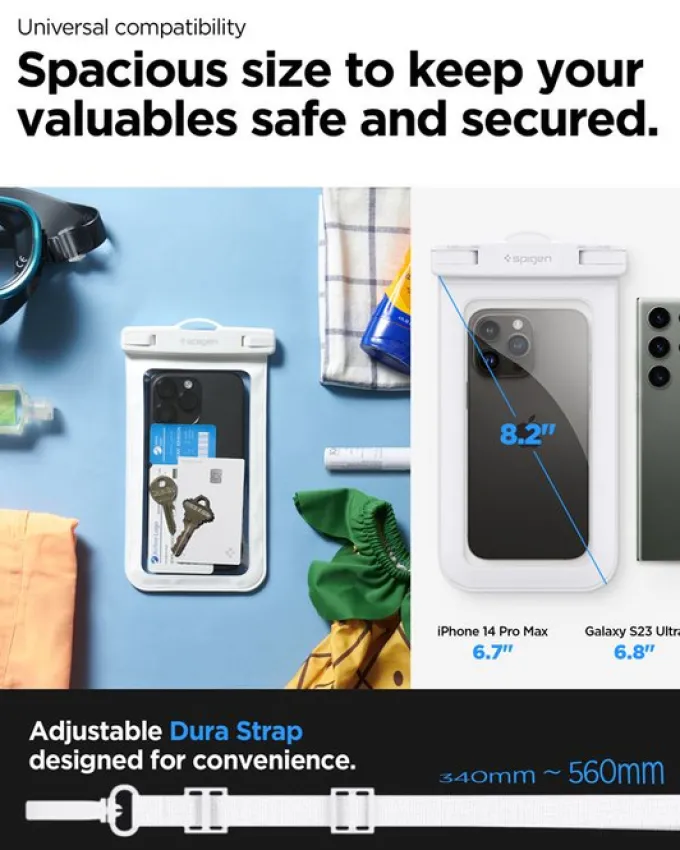 ETUI WODOODPORNE SPIGEN AQUA SHIELD WATERPROOF CASE A601 2 PACK BIAŁE