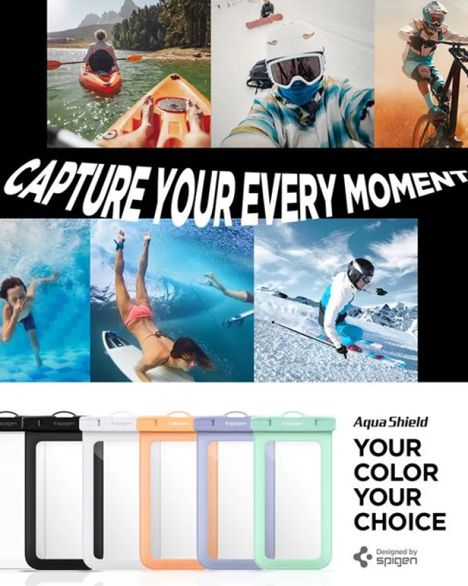 ETUI WODOODPORNE SPIGEN AQUA SHIELD WATERPROOF CASE A601 2 PACK BIAŁE