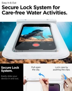 ETUI WODOODPORNE SPIGEN AQUA SHIELD WATERPROOF CASE A601 2 PACK BIAŁE