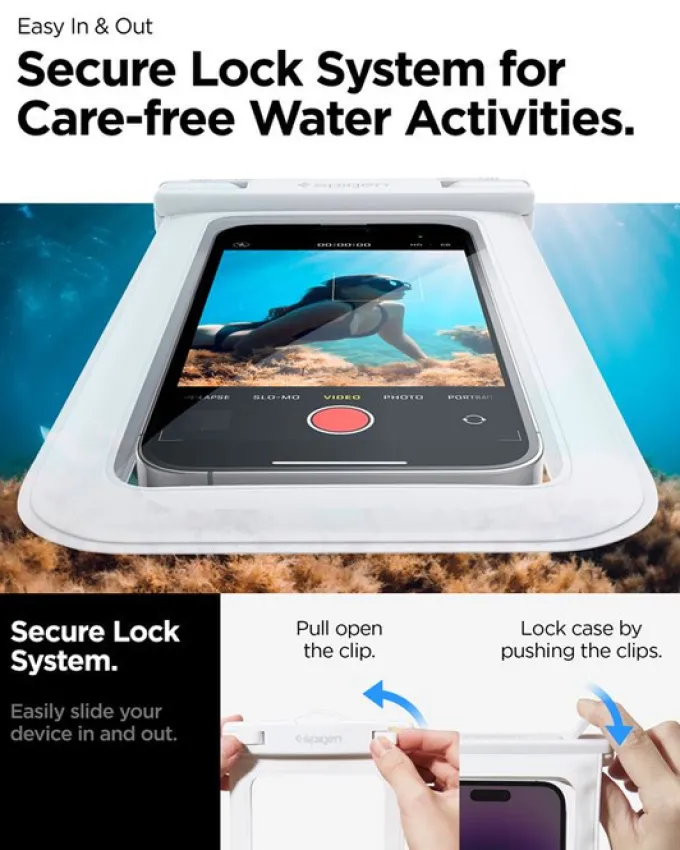 ETUI WODOODPORNE SPIGEN AQUA SHIELD WATERPROOF CASE A601 2 PACK BIAŁE