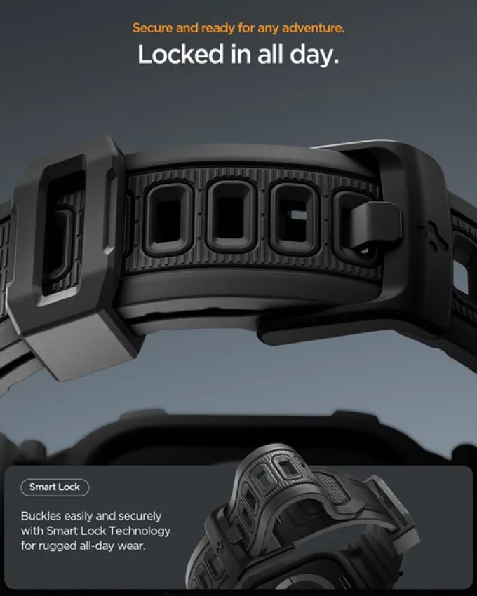 ETUI Z PASKIEM SPIGEN APPLE WATCH 11 46MM RUGGED ARMOR PRO 2 MATTE BLACK