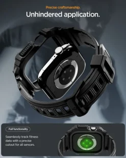 ETUI Z PASKIEM SPIGEN APPLE WATCH 11 46MM RUGGED ARMOR PRO 2 MATTE BLACK
