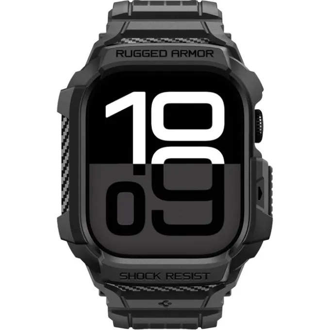 ETUI Z PASKIEM SPIGEN APPLE WATCH 11 46MM RUGGED ARMOR PRO 2 MATTE BLACK
