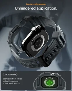 ETUI Z PASKIEM SPIGEN APPLE WATCH 11 46MM RUGGED ARMOR PRO 2 DARK GRAY
