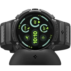 ETUI Z PASKIEM SPIGEN GOOGLE PIXEL WATCH 4 41MM RUGGED ARMOR PRO + STAND MATTE BLACK