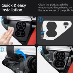 FOLIA OCHRONNA SPIGEN TESLA MODEL Y 3 CHARGE PORT WRAP ZERO ONE