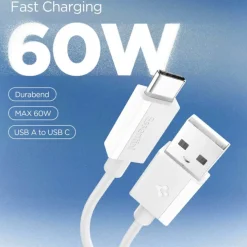 KABEL USB-C SPIGEN EB6010AC ESSENTIAL 60W 100CM BIAŁY