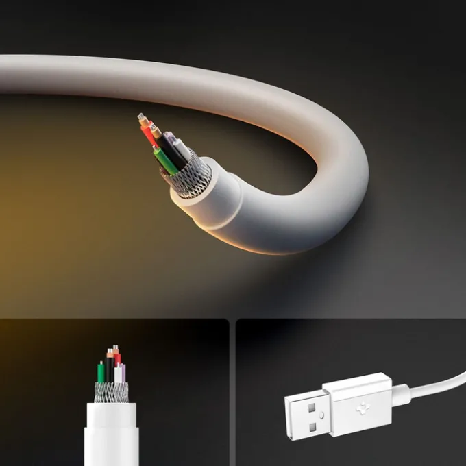 KABEL USB-C SPIGEN EB6020AC ESSENTIAL 60W 200CM BIAŁY