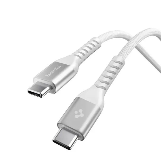 KABEL USB-C SPIGEN EB10010CCA ESSENTIAL 100W 100CM BIAŁY