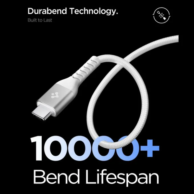 KABEL USB-C SPIGEN EB10010CCA ESSENTIAL 100W 100CM BIAŁY