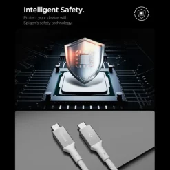 KABEL USB-C SPIGEN EB24015CC ESSENTIAL 240W 150CM BIAŁY