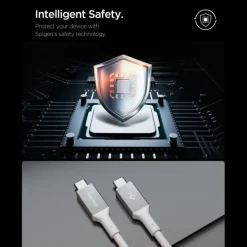 KABEL USB-C SPIGEN EB10020CC ESSENTIAL 100W 200CM BIAŁY