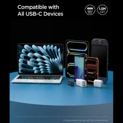 KABEL USB-C SPIGEN EB10010CC ESSENTIAL 100W 100CM BIAŁY