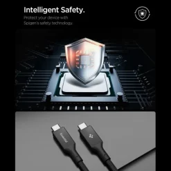 KABEL USB-C SPIGEN EB24015CC ESSENTIAL 240W 150CM CZARNY