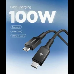 KABEL USB-C SPIGEN EB10015CC ESSENTIAL 100W 150CM CZARNY