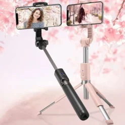 Kijek selfie Statyw SPIGEN S540w Wireless Selfie Stick Tripod Black