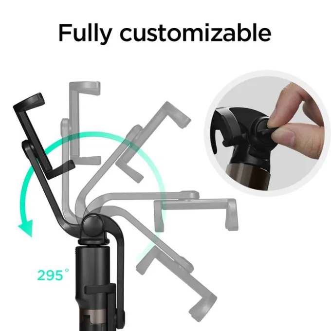 Kijek selfie Statyw SPIGEN S540w Wireless Selfie Stick Tripod Black