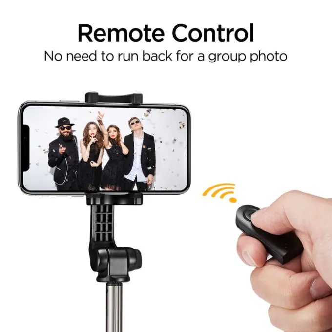Kijek selfie Statyw SPIGEN S540w Wireless Selfie Stick Tripod Black