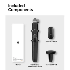 Kijek Spigen S560w Bluetooth Selfie Stick Tripod Black