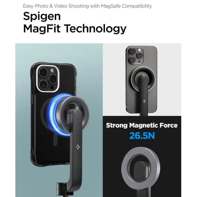 Kijek Spigen S570w Magsafe Bluetooth Selfie Stick Tripod Black