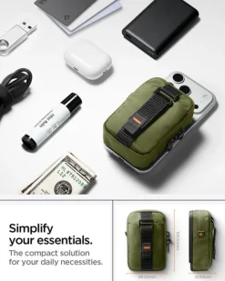 ORGANIZER MAGSAFE SPIGEN POUCH TINTAPZIP OLIVE GREEN