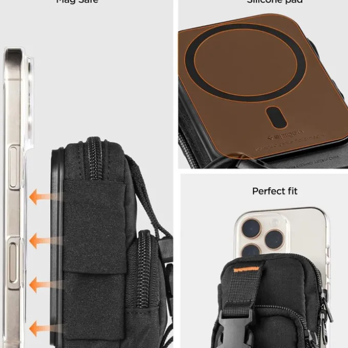 ORGANIZER MAGSAFE SPIGEN SNAP ZIP MAGSAFE POUCH BLACK