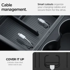 ORGANIZER SPIGEN TESLA MODEL 3 2024 CONSOLE ORGANIZER BOTTOM BLACK