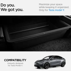 ORGANIZER SPIGEN TESLA MODEL Y UNDERSEAT STORAGE BOX BLACK