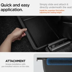 ORGANIZER SPIGEN TESLA MODEL Y UNDERSEAT STORAGE BOX BLACK