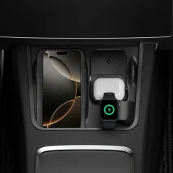 ORGANIZER Z UCHWYTEM DO ŁADOWARKI SPIGEN TESLA MODEL Y/3 3W1 WIRELESS CHARGING HUB MOUNT BLACK