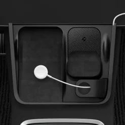 ORGANIZER Z UCHWYTEM DO ŁADOWARKI SPIGEN TESLA MODEL Y/3 3W1 WIRELESS CHARGING HUB MOUNT BLACK