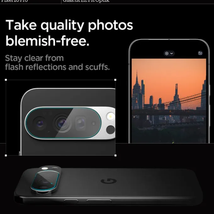OSŁONA APARATU SPIGEN GOOGLE PIXEL 10 PRO OPTIK GLAS.TR CAMERA PROTECTOR 2-PACK CRYSTAL CLEAR