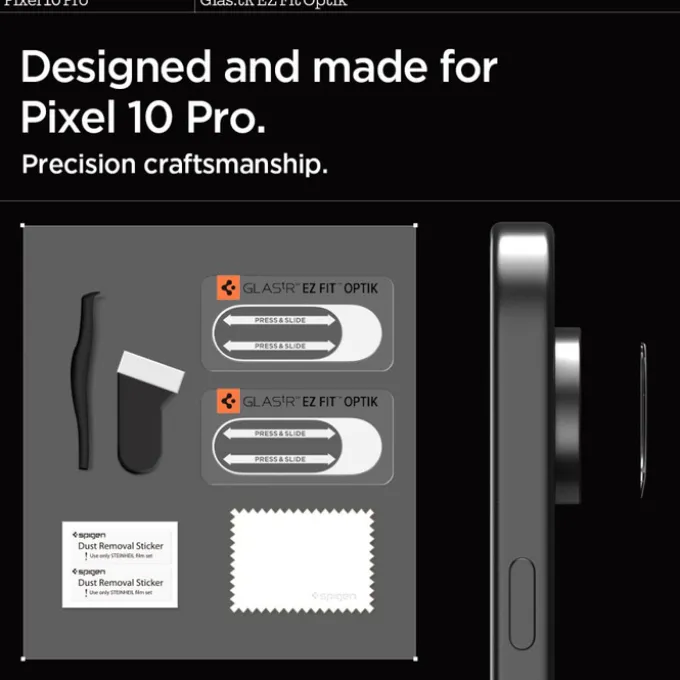 OSŁONA APARATU SPIGEN GOOGLE PIXEL 10 PRO OPTIK GLAS.TR CAMERA PROTECTOR 2-PACK CRYSTAL CLEAR