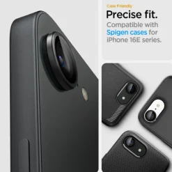 OSŁONA APARATU SPIGEN IPHONE 17e/16e OPTIK PRO GLAS.TR ”EZ FIT” CAMERA PROTECTOR 2-PACK CZARNA