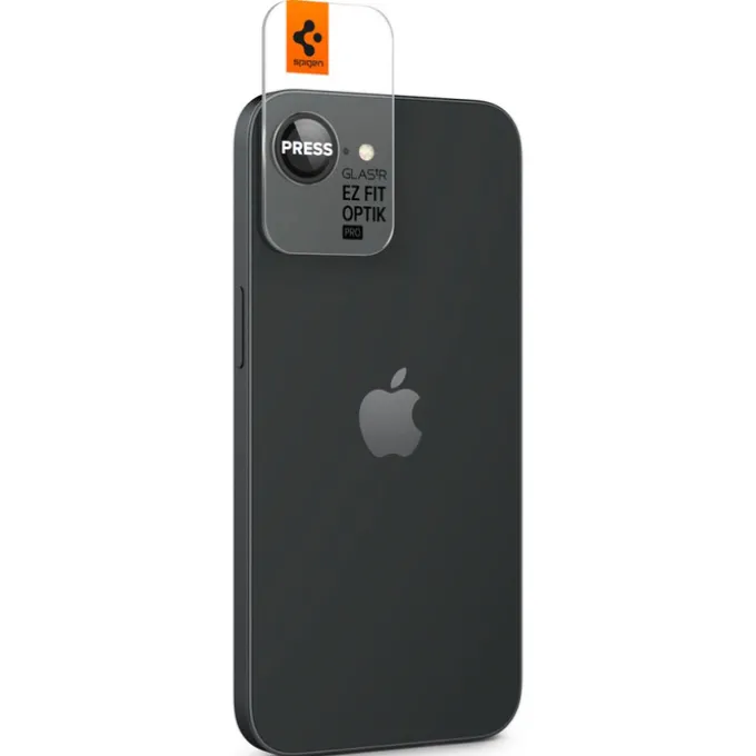 OSŁONA APARATU SPIGEN IPHONE 17e/16e OPTIK PRO GLAS.TR ”EZ FIT” CAMERA PROTECTOR 2-PACK CZARNA