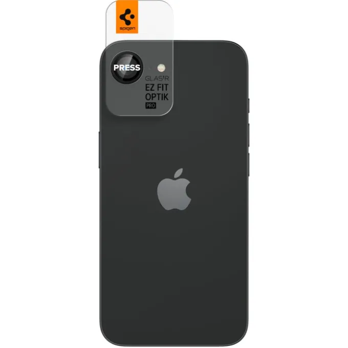 OSŁONA APARATU SPIGEN IPHONE 17e/16e OPTIK PRO GLAS.TR ”EZ FIT” CAMERA PROTECTOR 2-PACK CZARNA