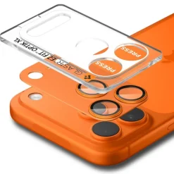 OSŁONA APARATU SPIGEN IPHONE 17 PRO OPTIK PRO XL GLAS.TR ”EZ FIT” CAMERA PROTECTOR ORANGE