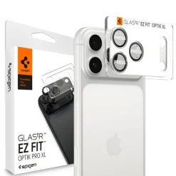 OSŁONA APARATU SPIGEN IPHONE 17 PRO OPTIK PRO XL GLAS.TR ”EZ FIT” CAMERA PROTECTOR SILVER
