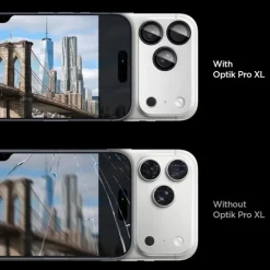 OSŁONA APARATU SPIGEN IPHONE 17 PRO OPTIK PRO XL GLAS.TR ”EZ FIT” CAMERA PROTECTOR SILVER