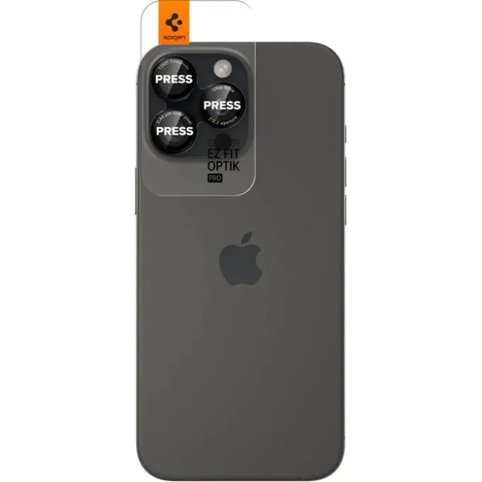 OSŁONA APARATU SPIGEN IPHONE 14 PRO / 14 PRO MAX / 15 PRO / 15 PRO MAX / 16 PRO / 16 PRO MAX OPTIK PRO L-SERIES GLAS.TR ”EZ FIT” 2-PACK BLACK