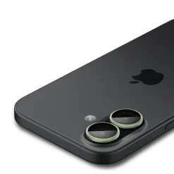 OSŁONA APARATU SPIGEN IPHONE 16 / 16 PLUS / 17 OPTIK PRO GLAS.TR ”EZ FIT” CAMERA PROTECTOR 2-PACK GREEN
