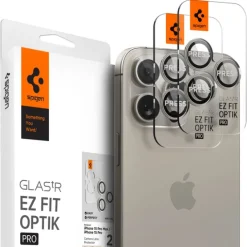 OSŁONA APARATU SPIGEN IPHONE 15 PRO / MAX / 16 PRO / MAX OPTIK.TR EZ FIT 2-PACK NATURAL TITANIUM