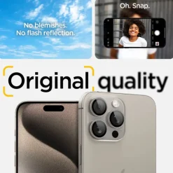 OSŁONA APARATU SPIGEN IPHONE 15 PRO / MAX / 16 PRO / MAX OPTIK.TR EZ FIT 2-PACK NATURAL TITANIUM