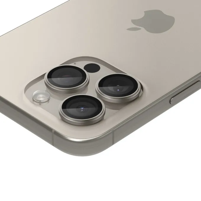 OSŁONA APARATU SPIGEN IPHONE 15 PRO / MAX / 16 PRO / MAX OPTIK.TR EZ FIT 2-PACK NATURAL TITANIUM