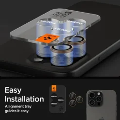 OSŁONA APARATU SPIGEN IPHONE 15 PRO / PRO MAX / 16 PRO / PRO MAX OPTIK PRO GLAS.TR ”EZ FIT” 2-PACK DESERT TITANIUM