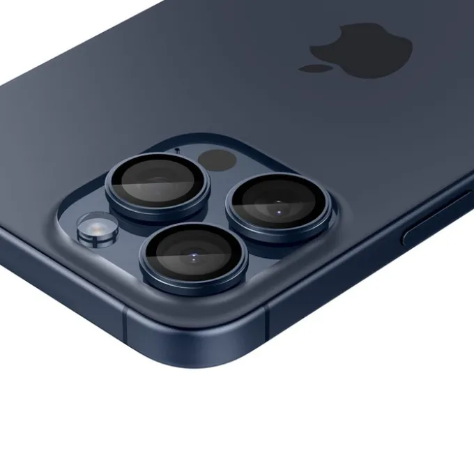 OSŁONA APARATU SPIGEN IPHONE 15 PRO/ 15 PRO MAX / 17 PRO / 17 PRO MAX OPTIK.TR ”EZ FIT” 2-PACK BLUE TITANIUM