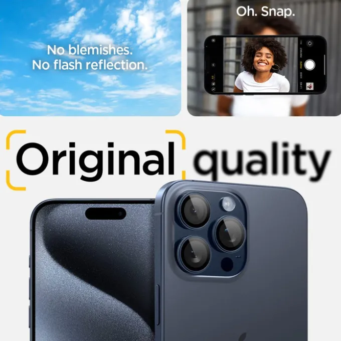 OSŁONA APARATU SPIGEN IPHONE 15 PRO/ 15 PRO MAX / 17 PRO / 17 PRO MAX OPTIK.TR ”EZ FIT” 2-PACK BLUE TITANIUM