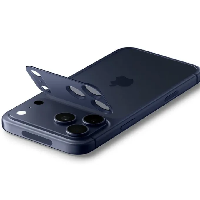 OSŁONA APARATU SPIGEN IPHONE 17 PRO OPTIK PRO XL GLAS.TR ”EZ FIT” CAMERA PROTECTOR BLUE