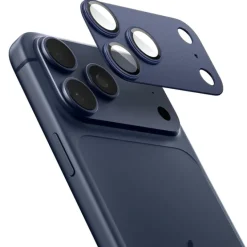 OSŁONA APARATU SPIGEN IPHONE 17 PRO OPTIK PRO XL GLAS.TR ”EZ FIT” CAMERA PROTECTOR BLUE